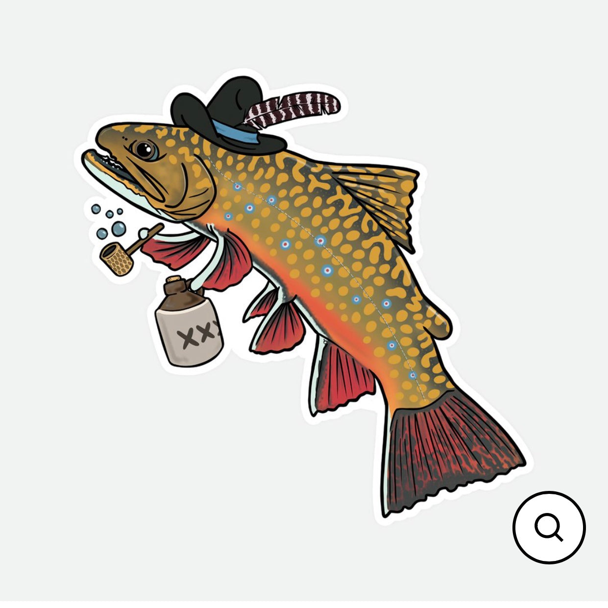 Hillbilly Brook Trout Decal Sticker