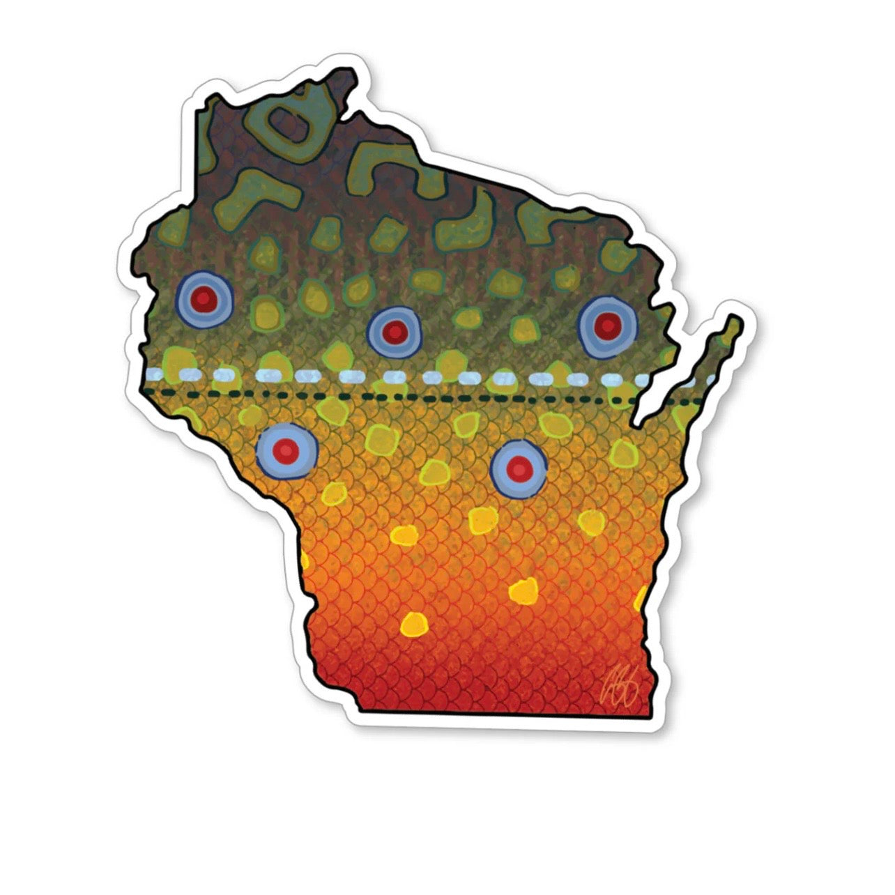 Wisconsin Brooke Trout Decal